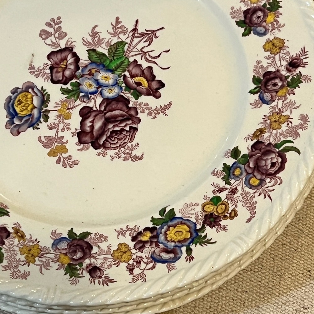 Trentham Royal Cauldron England 5 Side/ Plates 9.25” - Picture 10 of 12